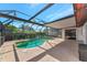 Screened-in pool area with seating area, perfect for enjoying sunny days at 4423 Meadow Creek Cir, Sarasota, FL 34233