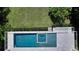 Aerial view of refreshing pool with spa at 4815 Featherbed Ln, Siesta Key, FL 34242