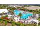 Large resort-style pool with cabanas and plenty of lounge chairs at 15415 Derna Ter, Bradenton, FL 34211