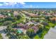 A serene aerial view featuring the community pool and recreation center at 518 Luminary Blvd, Osprey, FL 34229