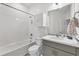 Clean bathroom with a bathtub, toilet and vanity at 5726 Mezzana Run, Palmetto, FL 34221