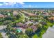 Aerial view of community pool, clubhouse, and surrounding area at 663 Crane Prairie Way, Osprey, FL 34229