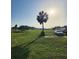 The grassy property has cars and a lone palm tree in the middle at 2815 Us-41 N, Palmetto, FL 34221