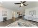 Open-concept living area featuring stylish decor and an airy atmosphere, great for modern living at 2820 Wood St, Sarasota, FL 34237