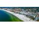 Aerial view of beachfront property and surrounding neighborhood at 915 Seaside Dr # 604, Sarasota, FL 34242