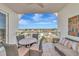 Enjoy city views from this furnished balcony at 915 Seaside Dr # 604, Sarasota, FL 34242
