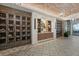 Community clubhouse wine room with individual wine lockers at 12606 Fontana Loop, Bradenton, FL 34211