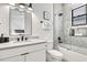 Clean and modern bathroom with a tub and shower combination at 129 Mckinley Dr, Sarasota, FL 34236