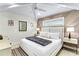 Bright bedroom with a king-size bed and stylish decor at 129 Mckinley Dr, Sarasota, FL 34236