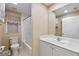 Bathroom with shower/tub combo, vanity, and toilet at 3841 Albacete Cir # 51, Punta Gorda, FL 33950