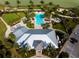 Aerial view of community pool and clubhouse at 788 Sigsbee Loop, Sarasota, FL 34240