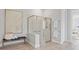Spacious walk-in shower with modern glass enclosure and grab bar at 788 Sigsbee Loop, Sarasota, FL 34240