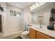 Clean bathroom with updated vanity and bathtub at 22435 Panther Loop, Bradenton, FL 34202