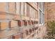 Detailed view of the unique brick exterior at 2957 Wilderness E Blvd, Parrish, FL 34219