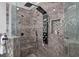 Large walk-in shower with multiple shower heads at 2957 Wilderness E Blvd, Parrish, FL 34219