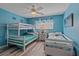 Bunk bed and twin bed in a cheerful bedroom at 4460 Ironwood Cir # 403A, Bradenton, FL 34209
