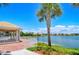 Community gazebo with picturesque lake view at 5759 Benevento Dr, Sarasota, FL 34238