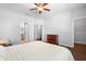 Main bedroom with plush bedding and ample closet space at 8003 Limestone Ln # 15-103, Sarasota, FL 34233