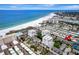 Aerial view showing condo location near beach and other amenities at 1130 W Peppertree Ln # 118, Sarasota, FL 34242