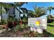PepperTree Bay community entrance sign with sales and rental information at 1130 W Peppertree Ln # 118, Sarasota, FL 34242
