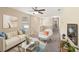 Spacious loft area with comfortable seating and a large TV at 1964 Hawks View Dr, Ruskin, FL 33570