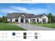 Detailed exterior features of the house, including stucco, siding, and roofing materials at 2417 Waterfront Cir, Sarasota, FL 34240