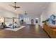 Bright bedroom featuring a four-poster bed and plenty of space for furniture and decor at 367 W Royal Flamingo Dr, Sarasota, FL 34236