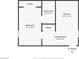 Detached guest house floor plan with a bedroom, bathroom, and kitchen at 4704 Town N Country Blvd, Tampa, FL 33615