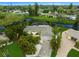 Aerial view showcasing a home's canal-front location at 6308 Lilac Pl, Sarasota, FL 34231