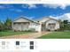 Inviting single-story home with manicured lawn, two-car garage, and a charming neutral color scheme at 17920 Palmiste Dr, Bradenton, FL 34202