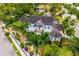Aerial view of a beautiful home with a manicured yard, and charming outdoor features at 1810 Lincoln Dr, Sarasota, FL 34236