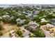 An aerial view showing the neighborhood's canal access and proximity to the city at 1810 Lincoln Dr, Sarasota, FL 34236