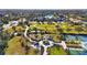 Overhead shot of the community park featuring a landscaped circular walkway, tennis courts, and green spaces at 11422 Griffith Park Ter, Bradenton, FL 34211