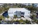 Aerial view of modern home showcasing its contemporary design at 3939 Higel Ave, Sarasota, FL 34242