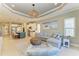 Open floorplan featuring living room leading to kitchen at 4514 Big Woods Way, Parrish, FL 34219