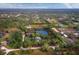 Expansive aerial view of lush landscapes with ponds, trees, and scattered homes in a serene countryside setting at 5645 Churchill Downs Rd, Sarasota, FL 34241