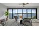 Bright and airy balcony with water views, perfect for relaxing or working with a view at 1751 Beach Rd # 404, Englewood, FL 34223