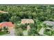 Breathtaking aerial view of a stunning home surrounded by verdant trees, offering privacy and charm at 11432 Savannah Lakes Dr, Parrish, FL 34219