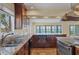 This kitchen boasts granite counters and lovely water views at 16 Tidy Island Blvd # 16, Bradenton, FL 34210
