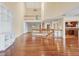 Open-concept living area with custom built-ins and access to the kitchen at 16 Tidy Island Blvd # 16, Bradenton, FL 34210