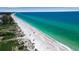 Scenic aerial view of a pristine beach at 630 Companion Way, Longboat Key, FL 34228