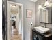 Stylish bathroom featuring a modern vessel sink, vanity, and updated fixtures for a spa-like feel at 1655 58Th S Ter # 7, St Petersburg, FL 33712