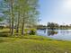 Scenic pond view with lush green grass at 1655 58Th S Ter # 7, St Petersburg, FL 33712