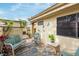 Cozy patio featuring comfortable seating arrangements, attractive decor, and a tranquil atmosphere at 5343 Huntingwood Ct # 33, Sarasota, FL 34235
