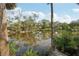 Scenic view of a tranquil pond surrounded by lush greenery and mature trees at 2753 Orchid Oaks Dr # 104, Sarasota, FL 34239