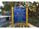 Arlington Park Playground sign lists neighborhood and business sponsors contributing to community spirit and play at 2264 Floyd St, Sarasota, FL 34239