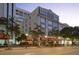 Evening street view featuring restaurant with outdoor seating and attractive building facade at 2264 Floyd St, Sarasota, FL 34239