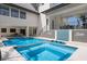 Beautiful pool and spa with a contemporary outdoor living space and stylish design details at 6605 Gulf Dr, Holmes Beach, FL 34217