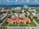 Aerial view of condo building near the beach, showing great ocean views and local surroundings at 800 S Blvd Of Presidents # 12, Sarasota, FL 34236