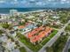 An aerial view of an apartment complex next to the beach at 800 S Blvd Of Presidents # 12, Sarasota, FL 34236